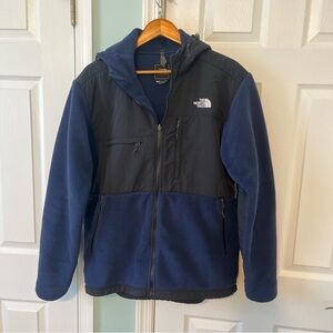 North Face Denali Hoodie Full Zip Polartec Fleece Jacket Blue AMYM Men's Size L